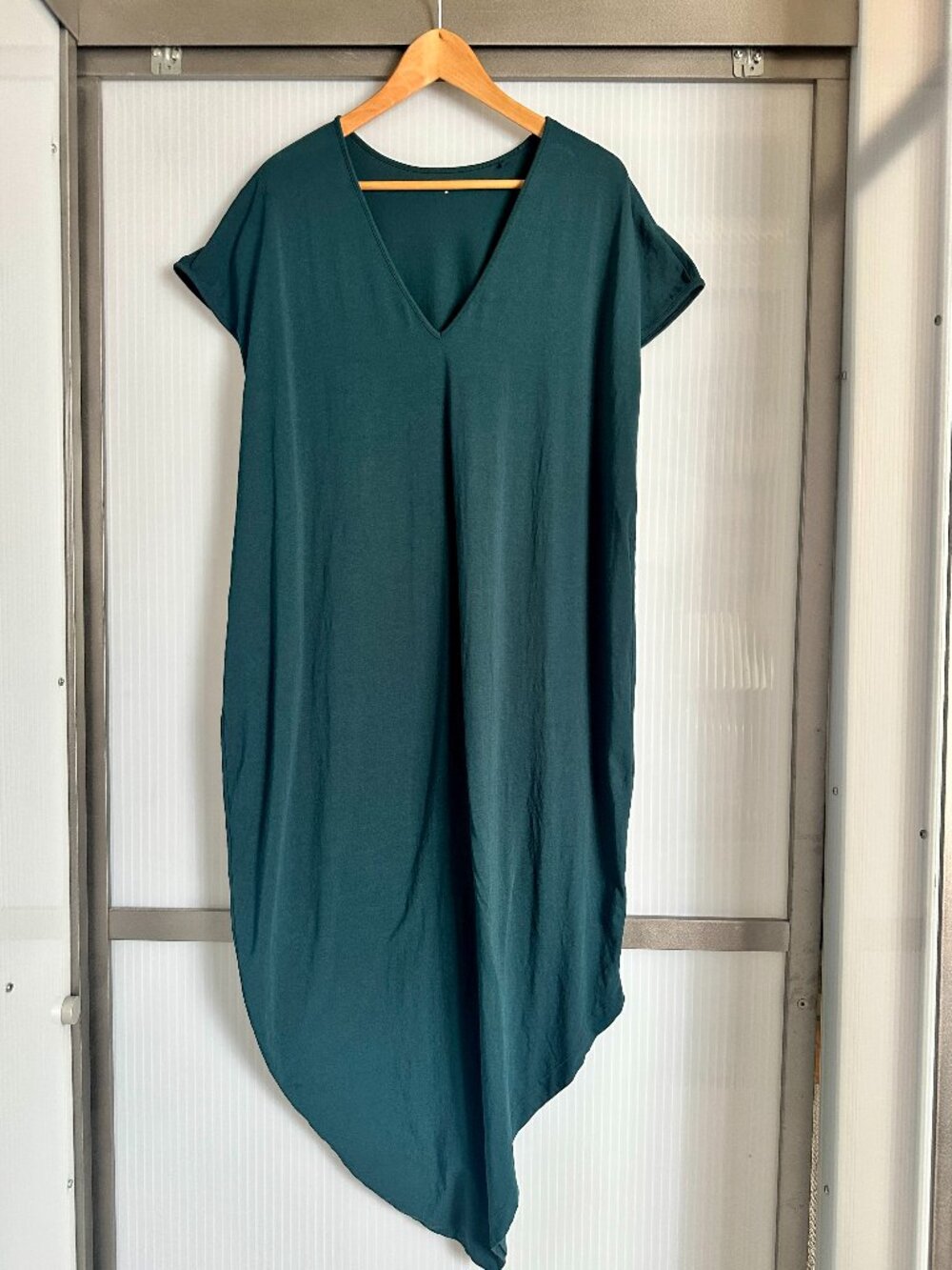 Universal Standard Deep Sea Geneva V-Neck Dress M 18/20 Pima Cotton Peru